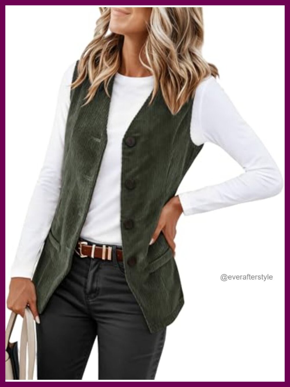 Corduroy Vest Sleeveless Blazer Jacket V Neck Business Casual